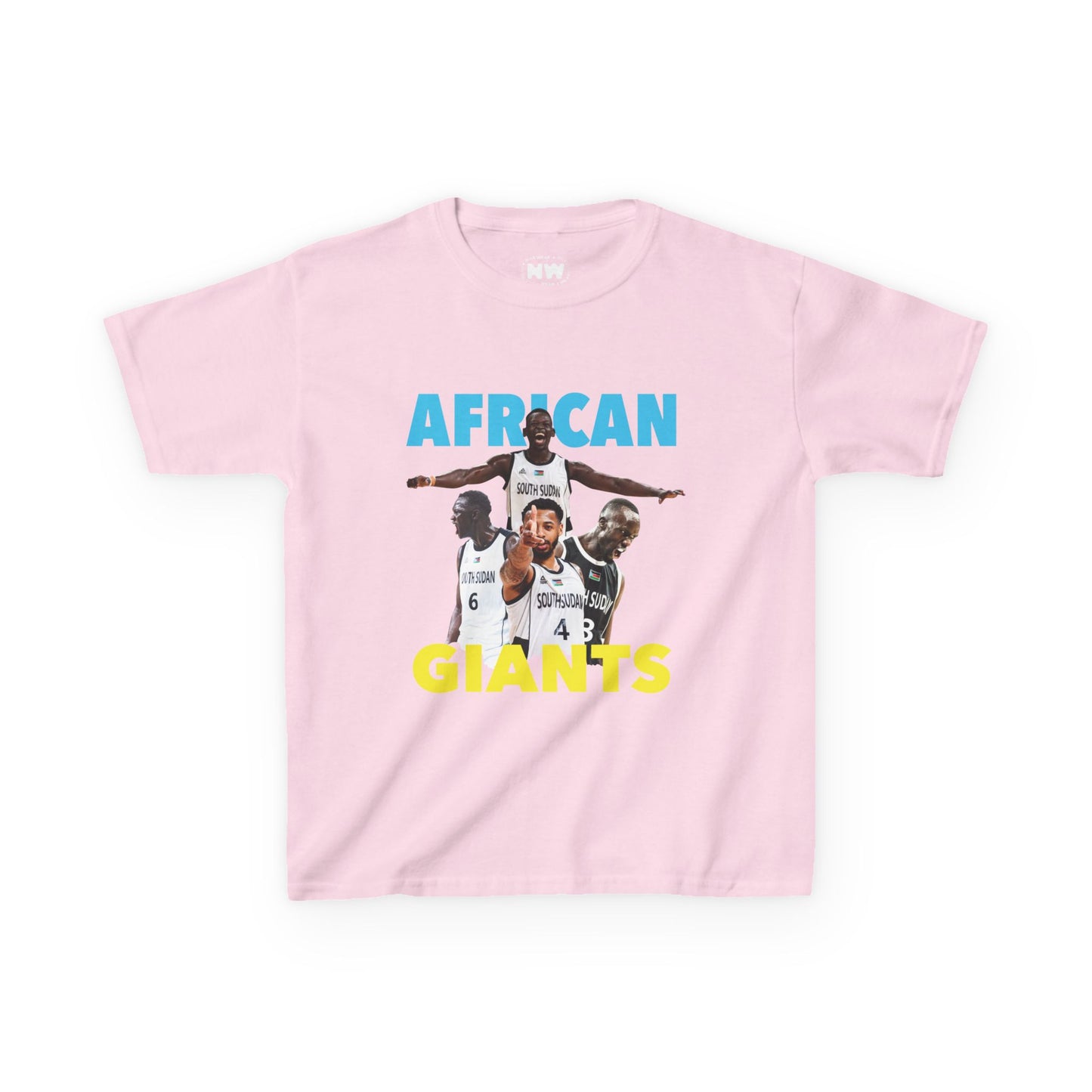 Kids Cotton Tee | African Giants Design, Youth T-Shirt, Sports Apparel, Birthday Gift, Basketball Fanwear, Fun Casual Tee