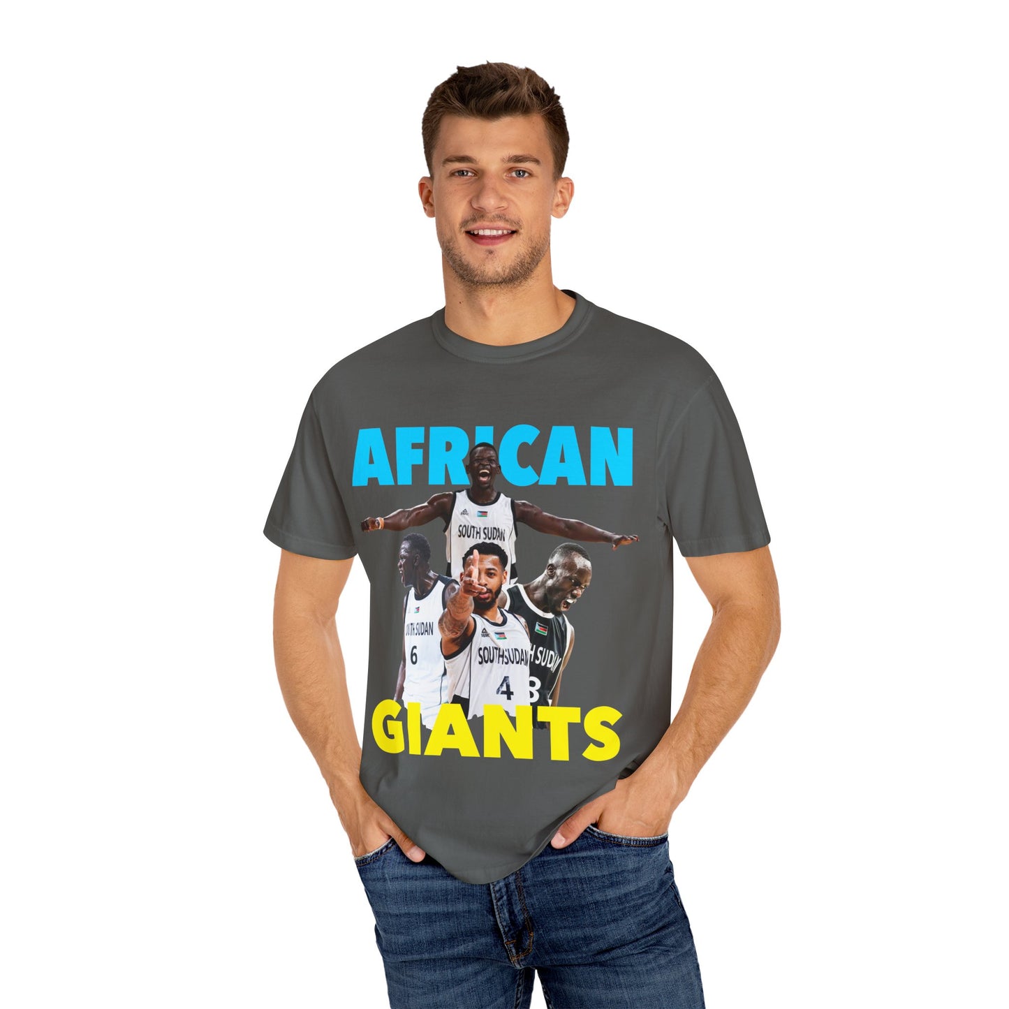 African Giants Unisex Garment-Dyed T-Shirt | Sportswear, Casual Wear, Gift for Athletes, Fan Gear, Statement Tee