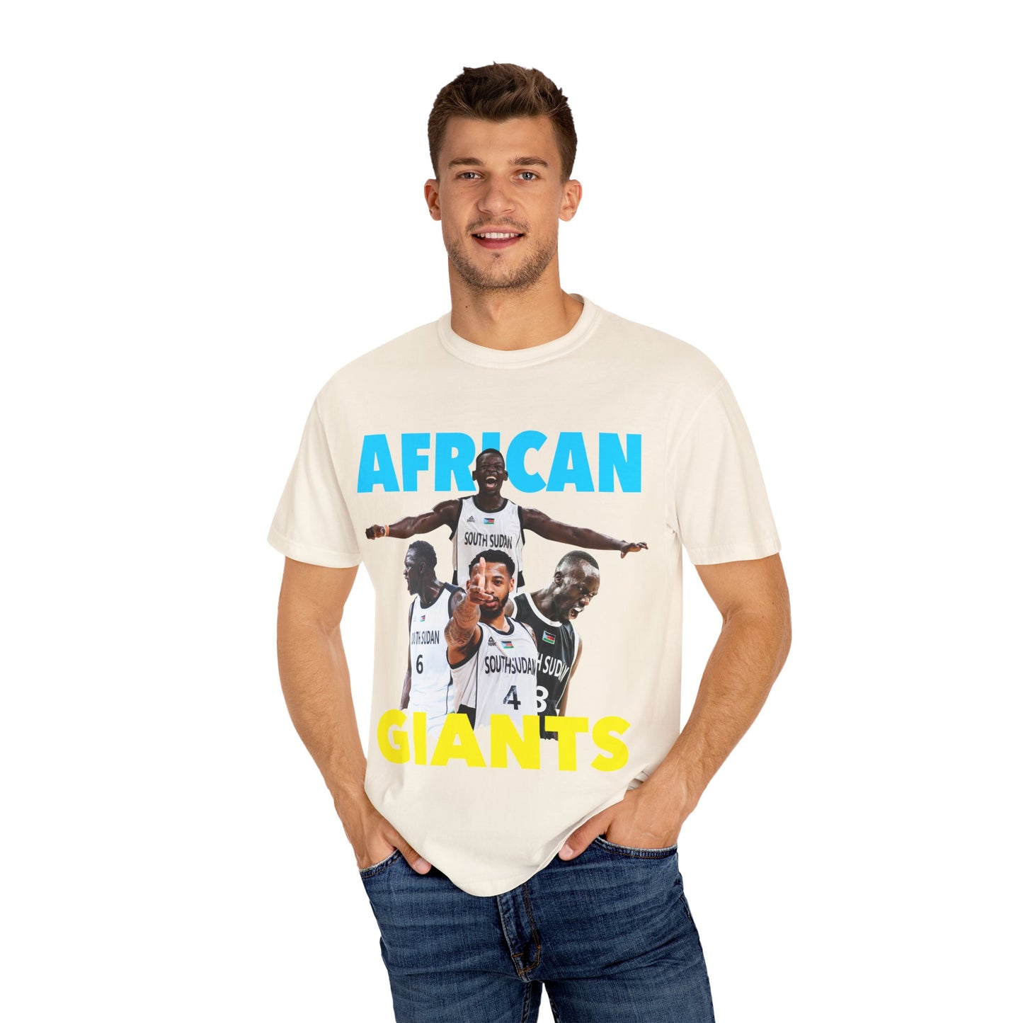 African Giants Unisex Garment-Dyed T-Shirt | Sportswear, Casual Wear, Gift for Athletes, Fan Gear, Statement Tee