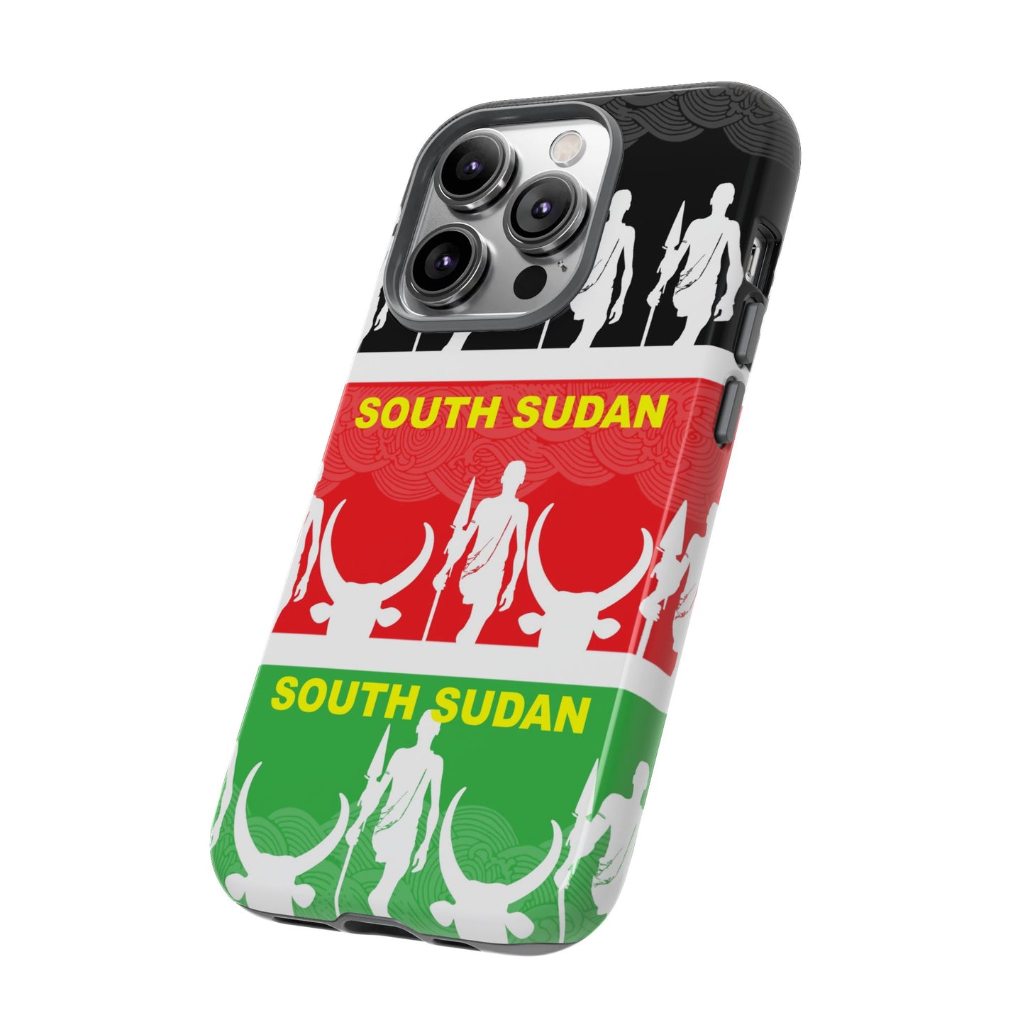 South Sudan Flag Phone Case, Tough Cases for Souvenirs, African Culture Gifts, Unique Phone Accessories, Travel Memento
