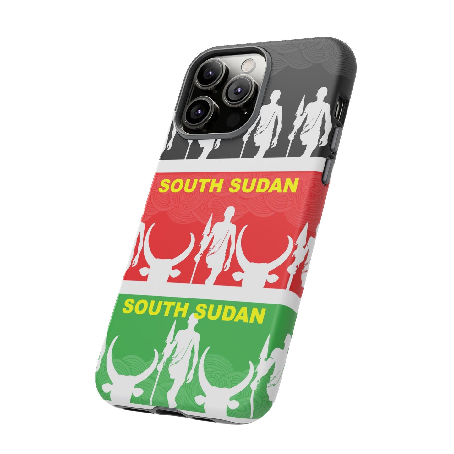 South Sudan Flag Phone Case, Tough Cases for Souvenirs, African Culture Gifts, Unique Phone Accessories, Travel Memento