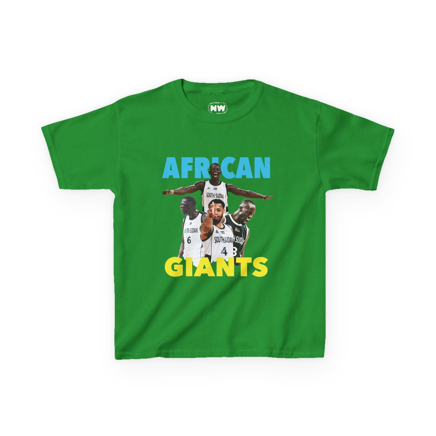 Kids Cotton Tee | African Giants Design, Youth T-Shirt, Sports Apparel, Birthday Gift, Basketball Fanwear, Fun Casual Tee