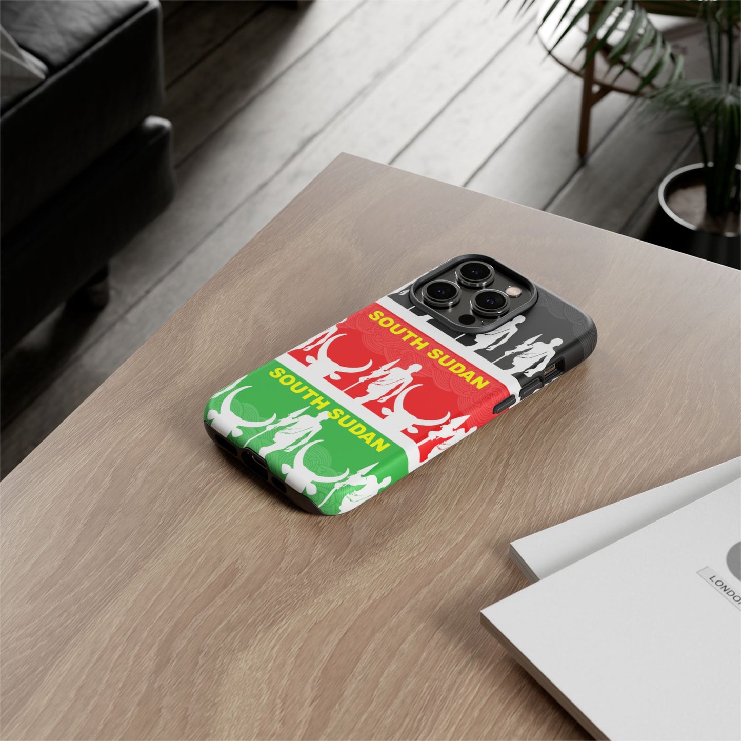 South Sudan Flag Phone Case, Tough Cases for Souvenirs, African Culture Gifts, Unique Phone Accessories, Travel Memento