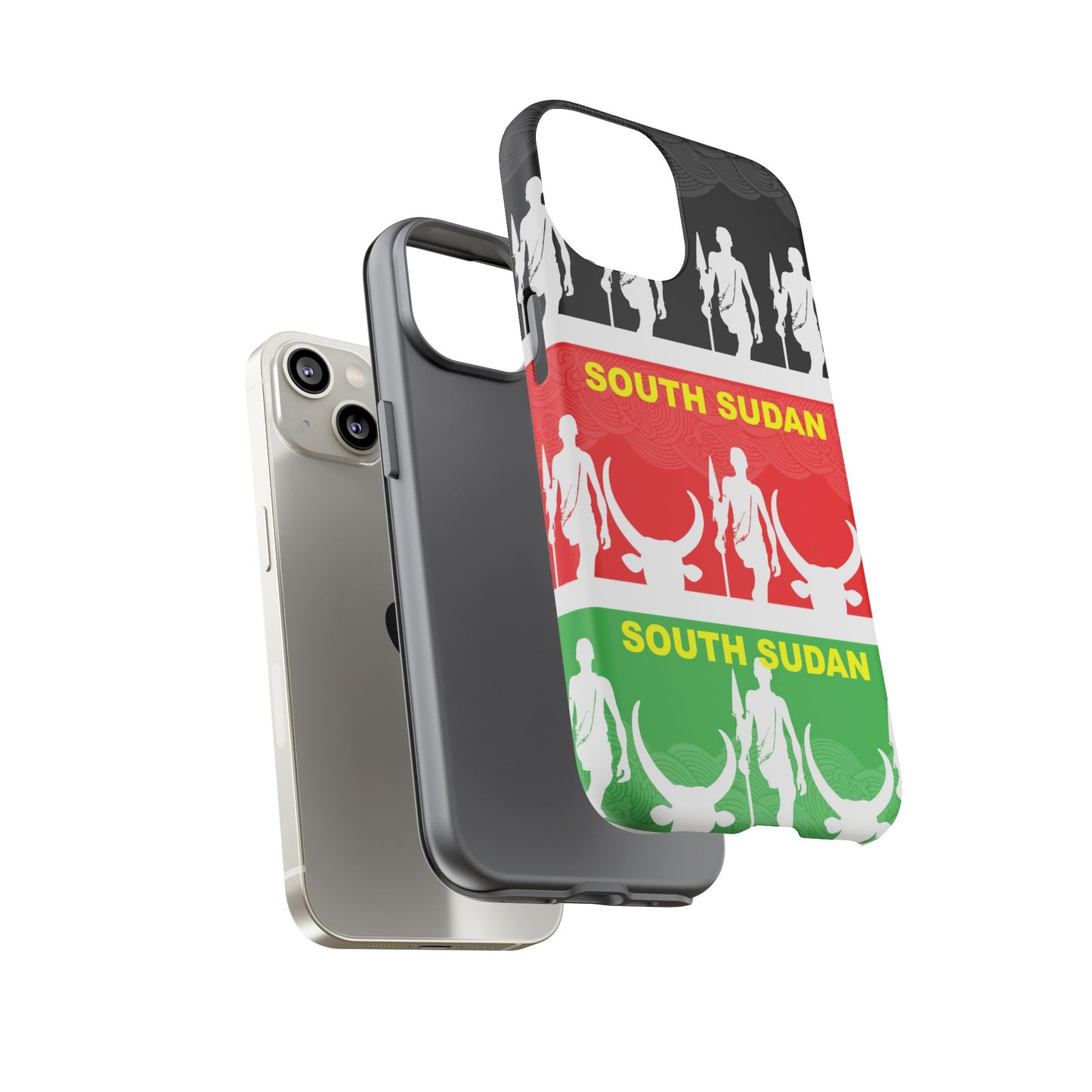 South Sudan Flag Phone Case, Tough Cases for Souvenirs, African Culture Gifts, Unique Phone Accessories, Travel Memento