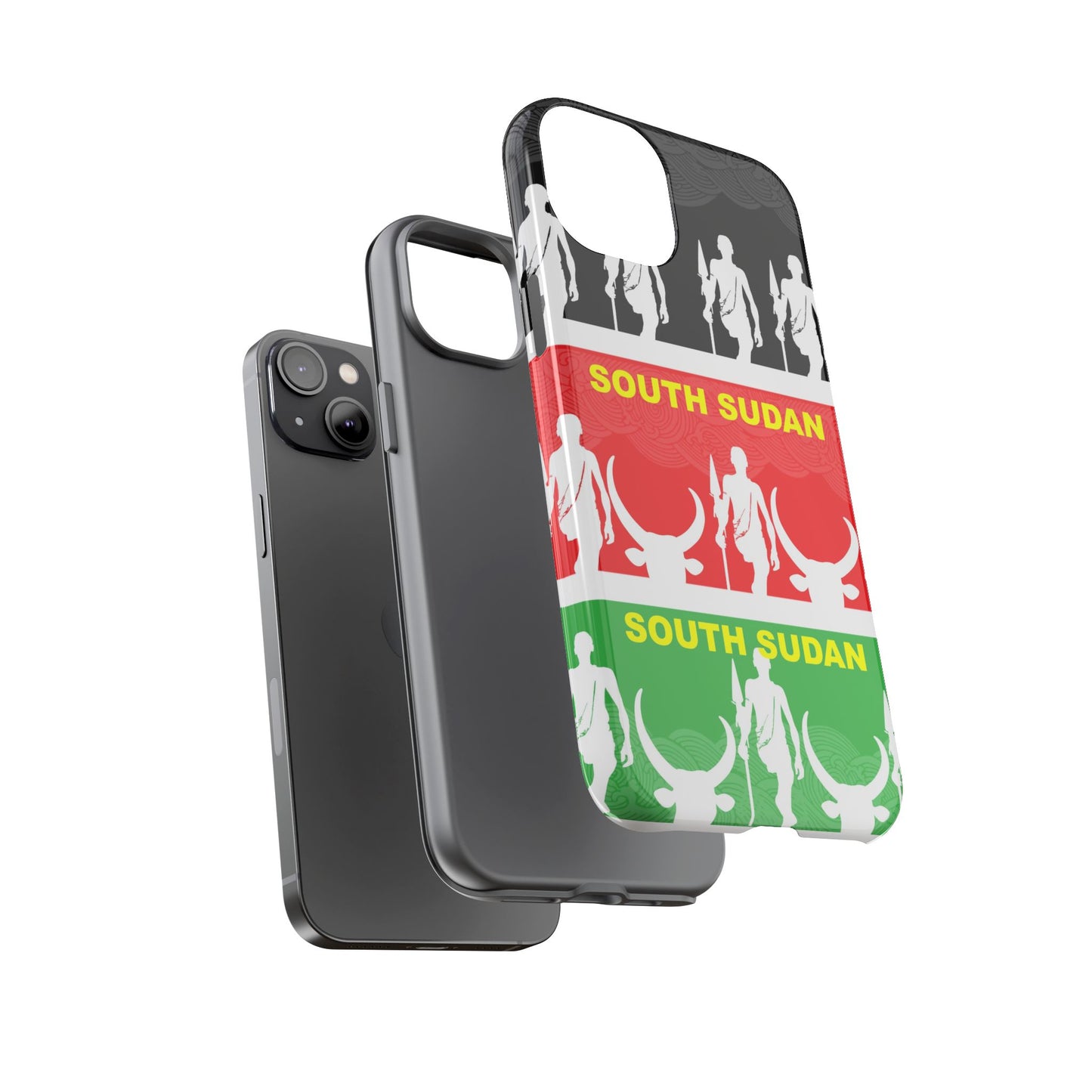 South Sudan Flag Phone Case, Tough Cases for Souvenirs, African Culture Gifts, Unique Phone Accessories, Travel Memento