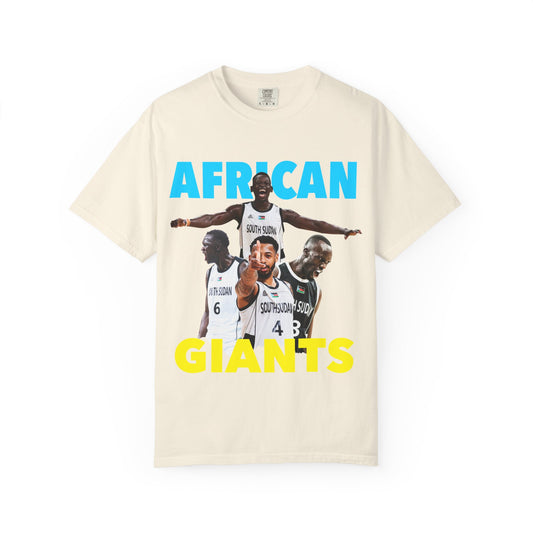 African Giants Unisex Garment-Dyed T-Shirt | Sportswear, Casual Wear, Gift for Athletes, Fan Gear, Statement Tee