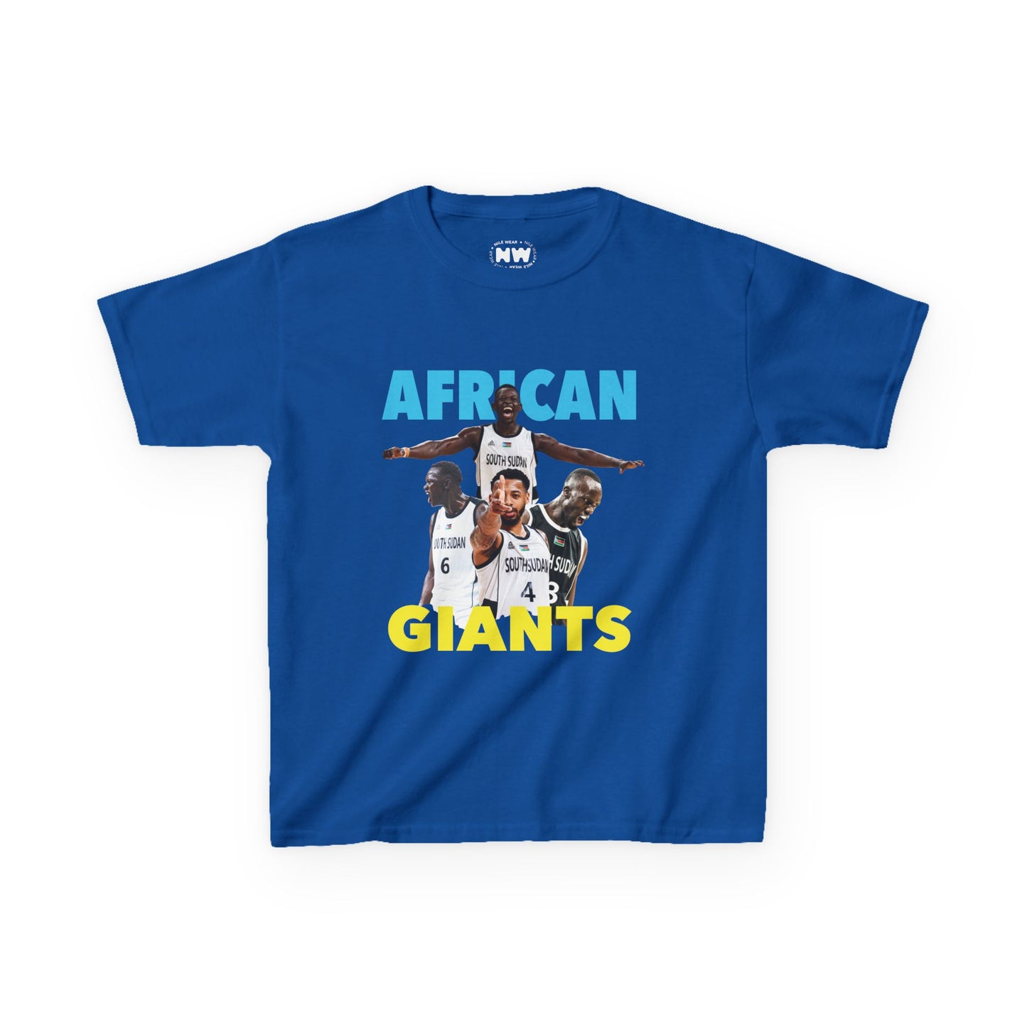Kids Cotton Tee | African Giants Design, Youth T-Shirt, Sports Apparel, Birthday Gift, Basketball Fanwear, Fun Casual Tee