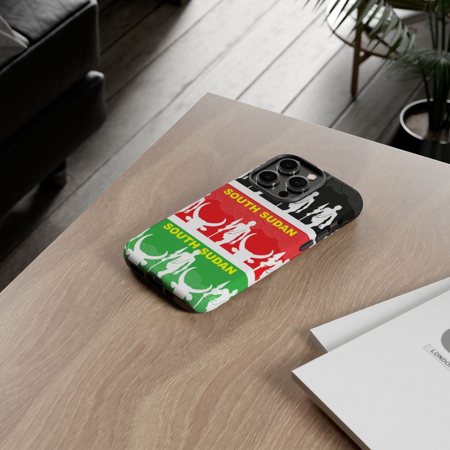 South Sudan Flag Phone Case, Tough Cases for Souvenirs, African Culture Gifts, Unique Phone Accessories, Travel Memento