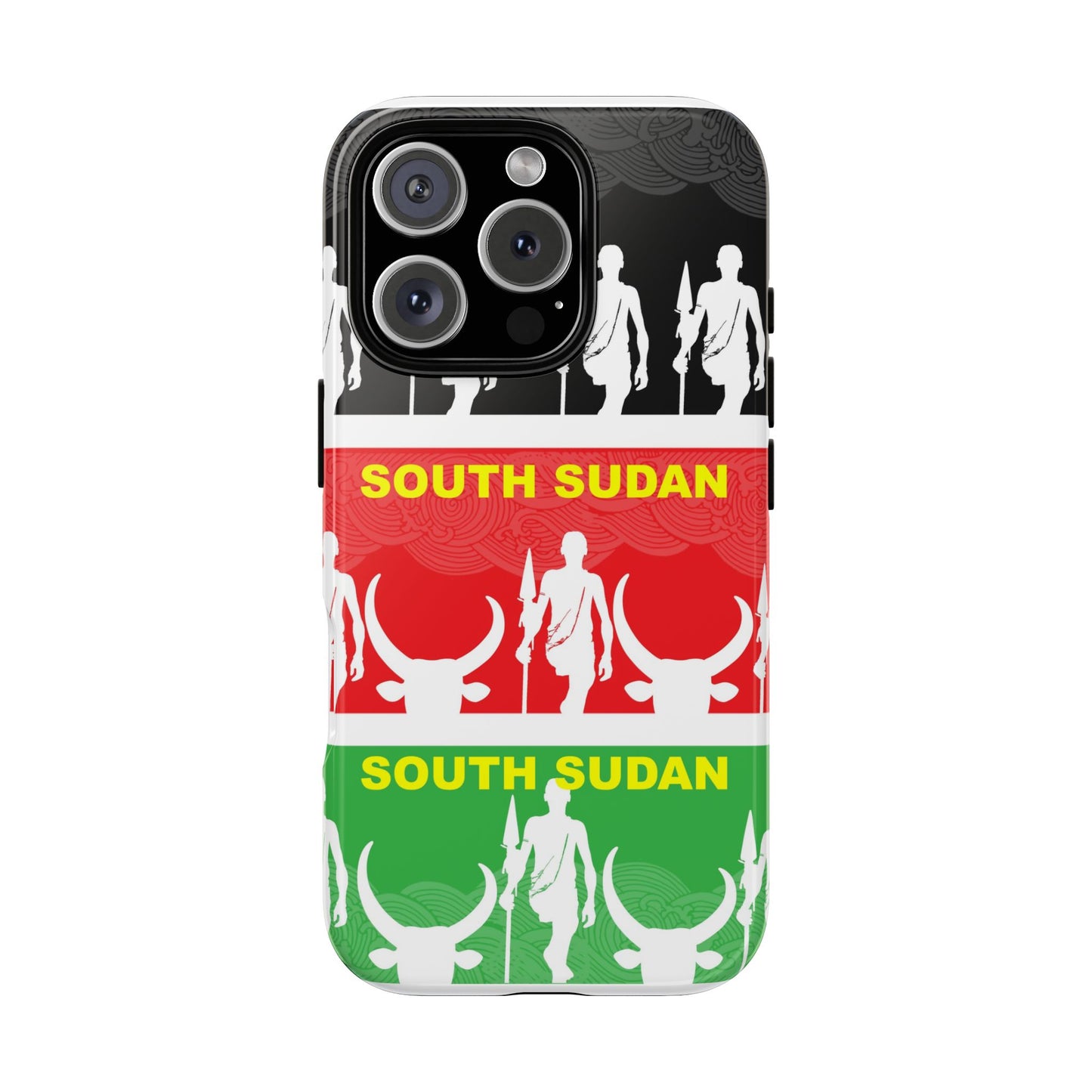 South Sudan Flag Phone Case, Tough Cases for Souvenirs, African Culture Gifts, Unique Phone Accessories, Travel Memento