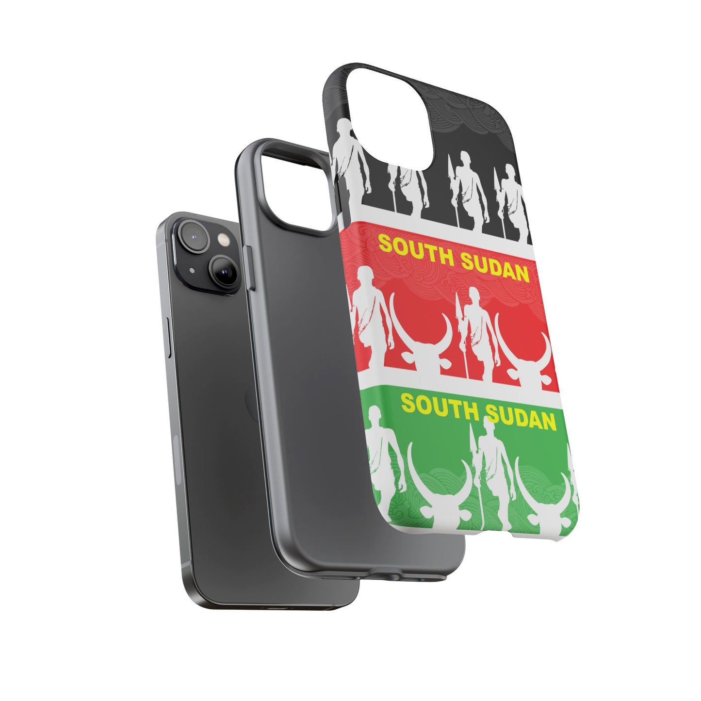 South Sudan Flag Phone Case, Tough Cases for Souvenirs, African Culture Gifts, Unique Phone Accessories, Travel Memento