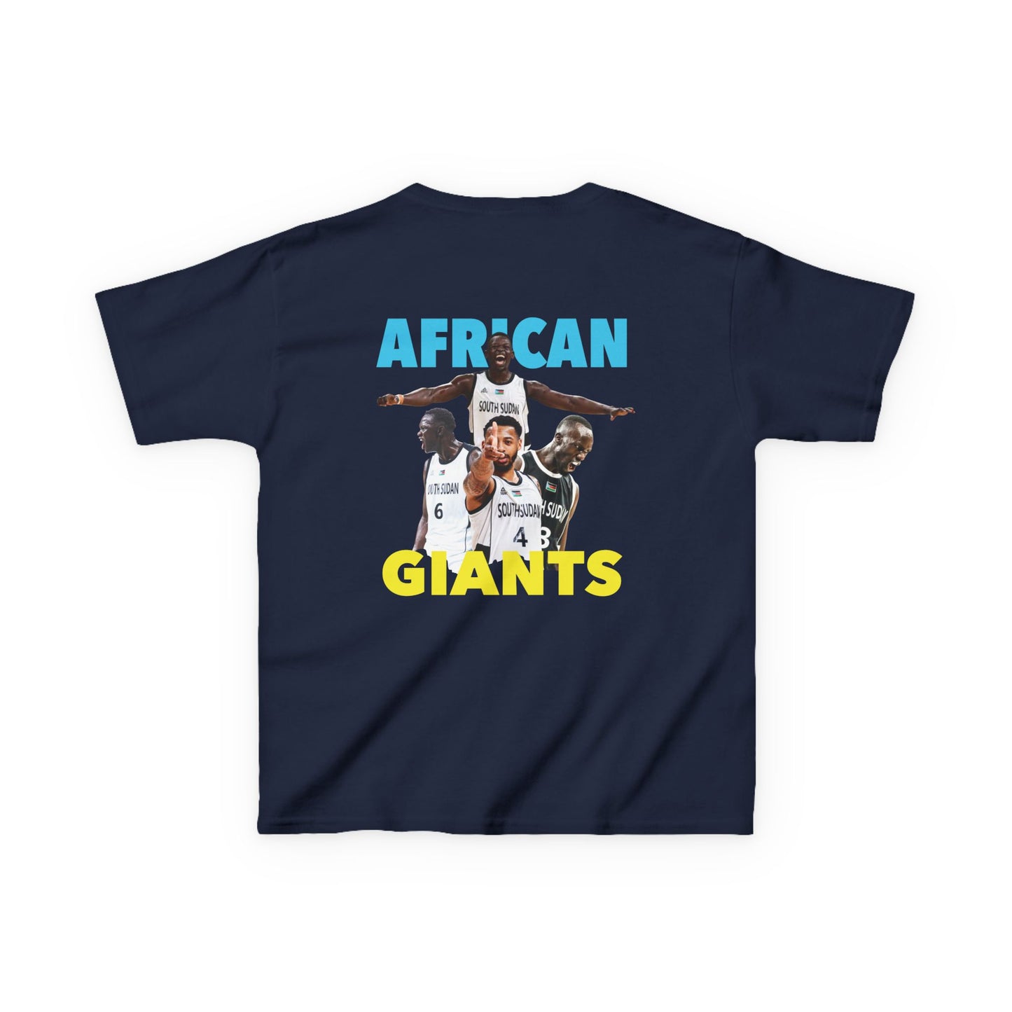 Kids Cotton Tee | African Giants Design, Youth T-Shirt, Sports Apparel, Birthday Gift, Basketball Fanwear, Fun Casual Tee