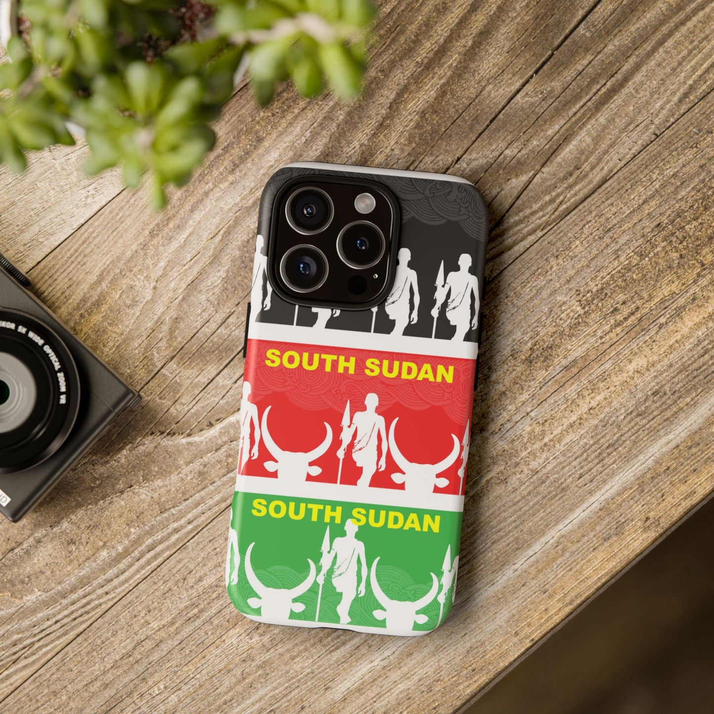 South Sudan Flag Phone Case, Tough Cases for Souvenirs, African Culture Gifts, Unique Phone Accessories, Travel Memento