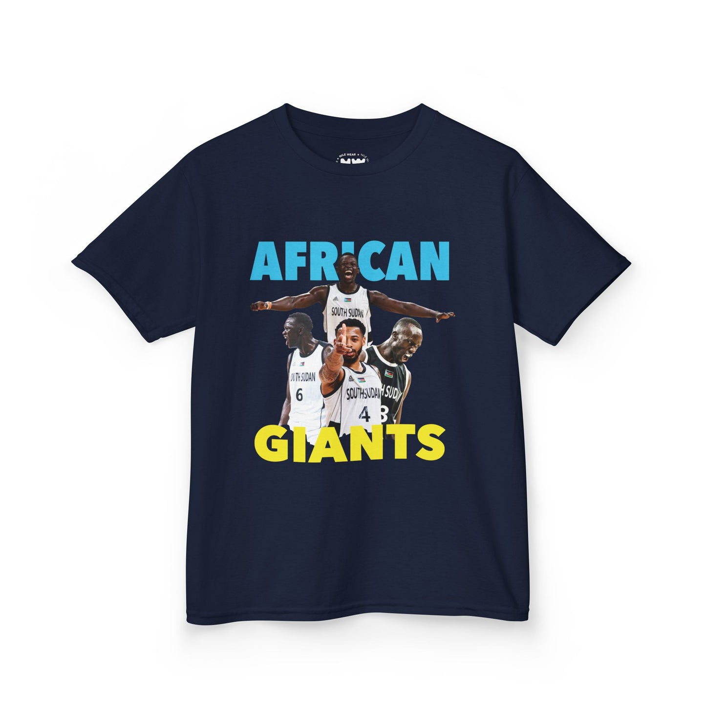 Kids Cotton Tee | African Giants Design, Youth T-Shirt, Sports Apparel, Birthday Gift, Basketball Fanwear, Fun Casual Tee