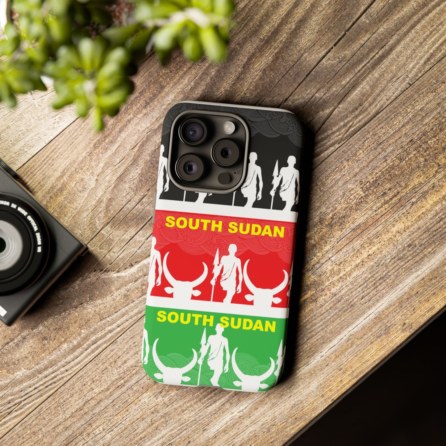 South Sudan Flag Phone Case, Tough Cases for Souvenirs, African Culture Gifts, Unique Phone Accessories, Travel Memento