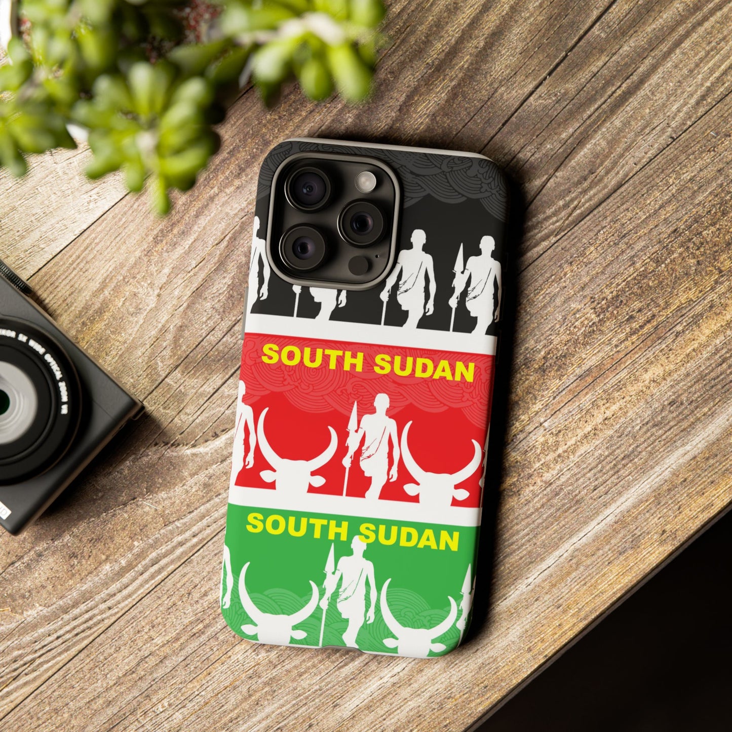 South Sudan Flag Phone Case, Tough Cases for Souvenirs, African Culture Gifts, Unique Phone Accessories, Travel Memento