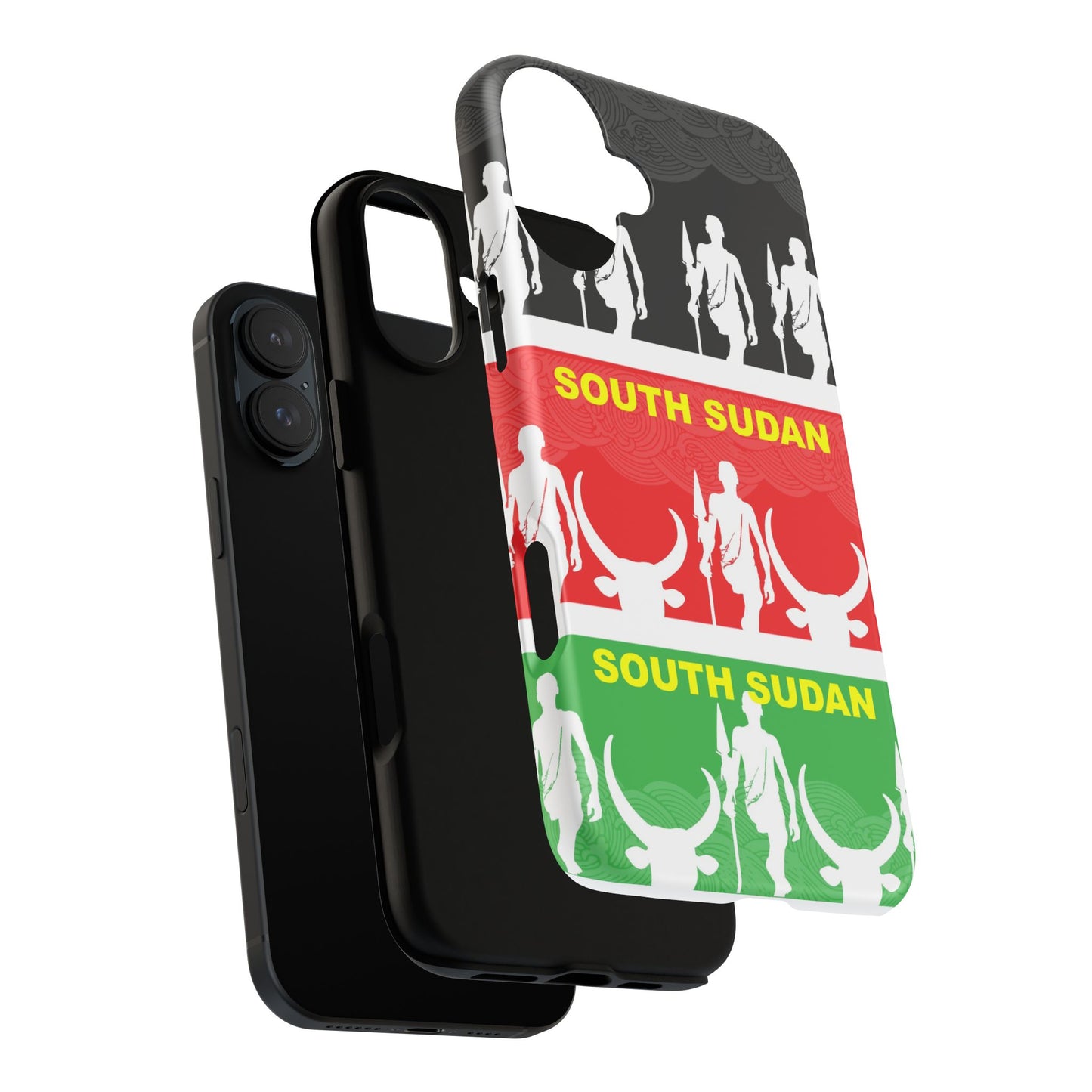 South Sudan Flag Phone Case, Tough Cases for Souvenirs, African Culture Gifts, Unique Phone Accessories, Travel Memento