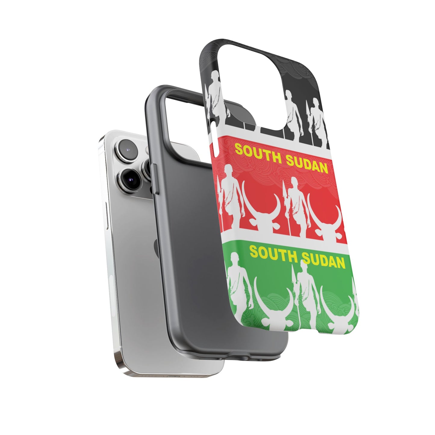 South Sudan Flag Phone Case, Tough Cases for Souvenirs, African Culture Gifts, Unique Phone Accessories, Travel Memento