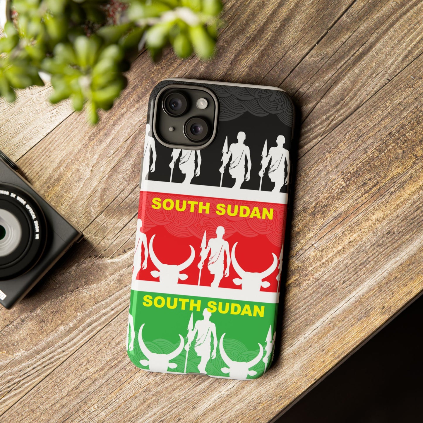 South Sudan Flag Phone Case, Tough Cases for Souvenirs, African Culture Gifts, Unique Phone Accessories, Travel Memento