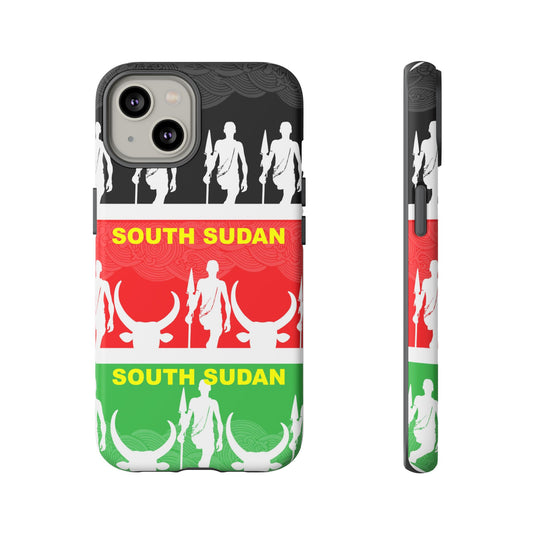 South Sudan Flag Phone Case, Tough Cases for Souvenirs, African Culture Gifts, Unique Phone Accessories, Travel Memento