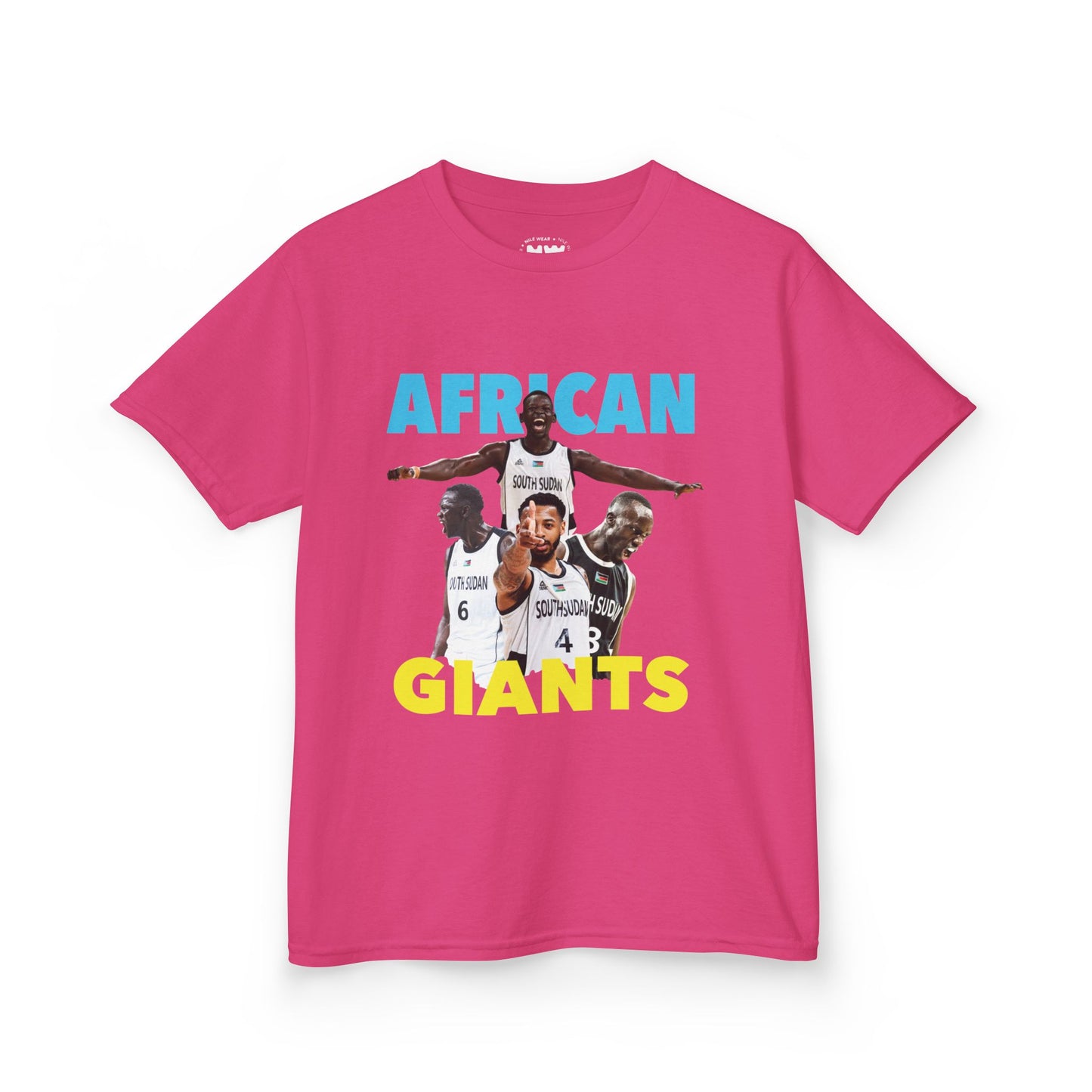Kids Cotton Tee | African Giants Design, Youth T-Shirt, Sports Apparel, Birthday Gift, Basketball Fanwear, Fun Casual Tee