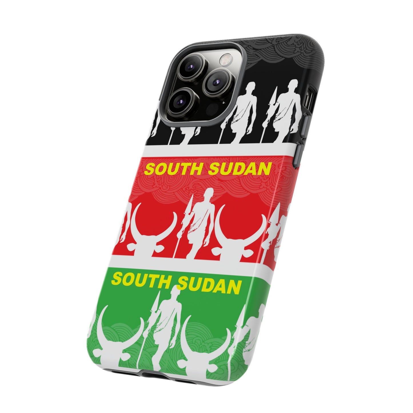 South Sudan Flag Phone Case, Tough Cases for Souvenirs, African Culture Gifts, Unique Phone Accessories, Travel Memento