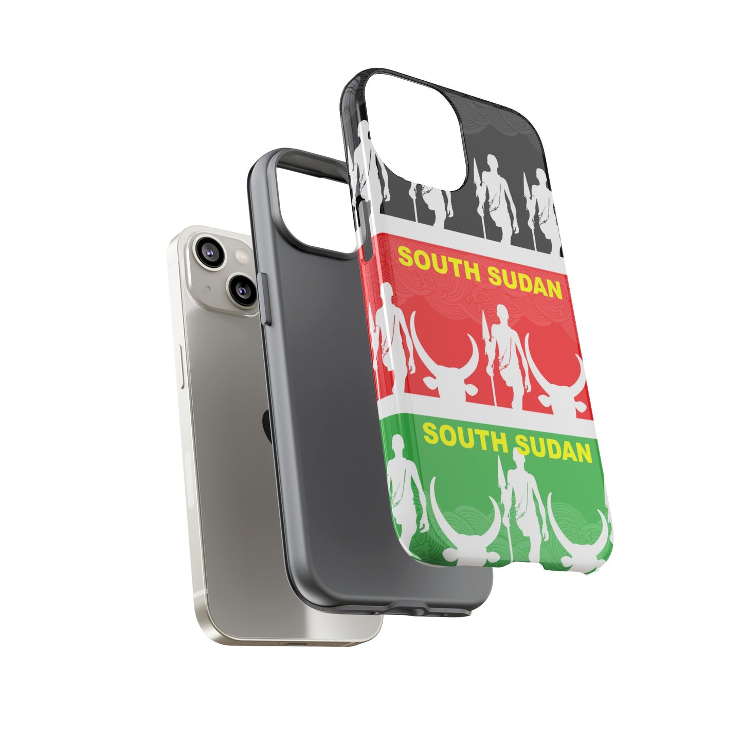 South Sudan Flag Phone Case, Tough Cases for Souvenirs, African Culture Gifts, Unique Phone Accessories, Travel Memento