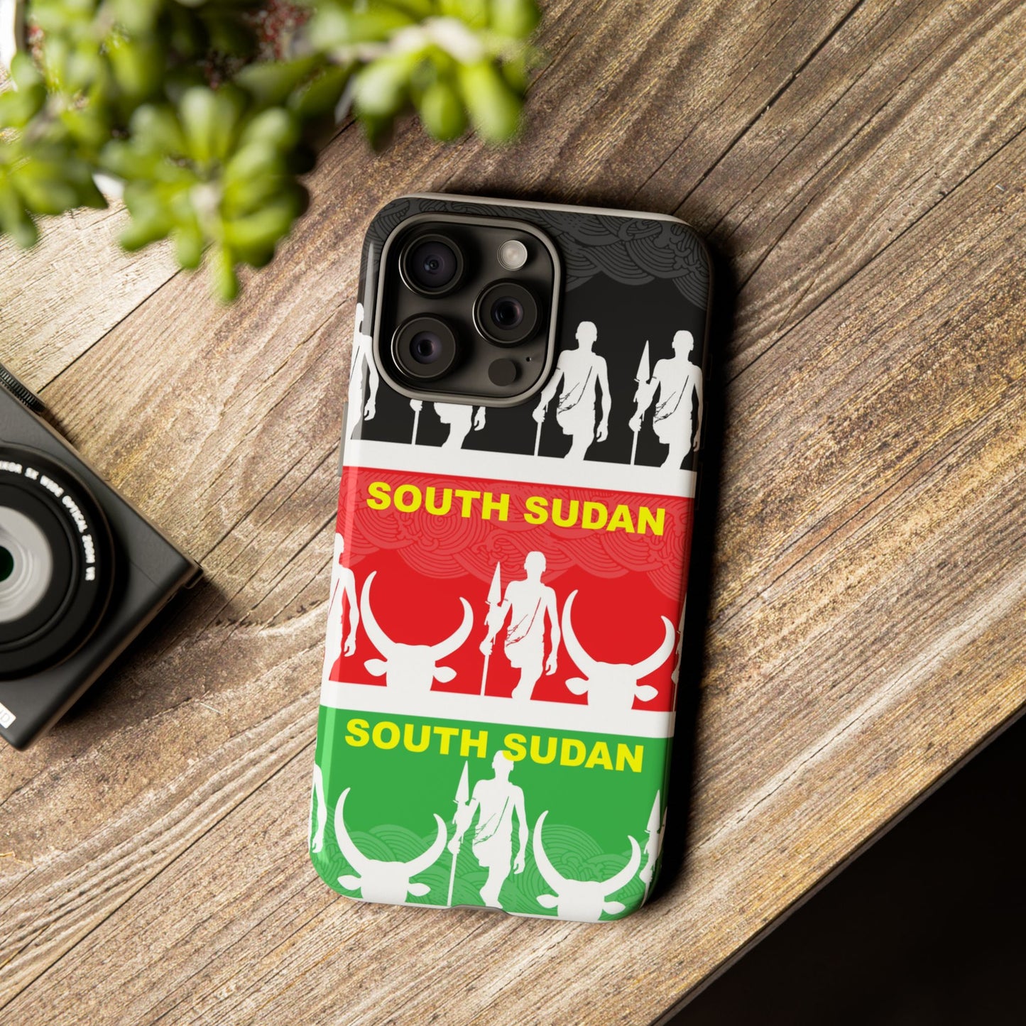 South Sudan Flag Phone Case, Tough Cases for Souvenirs, African Culture Gifts, Unique Phone Accessories, Travel Memento