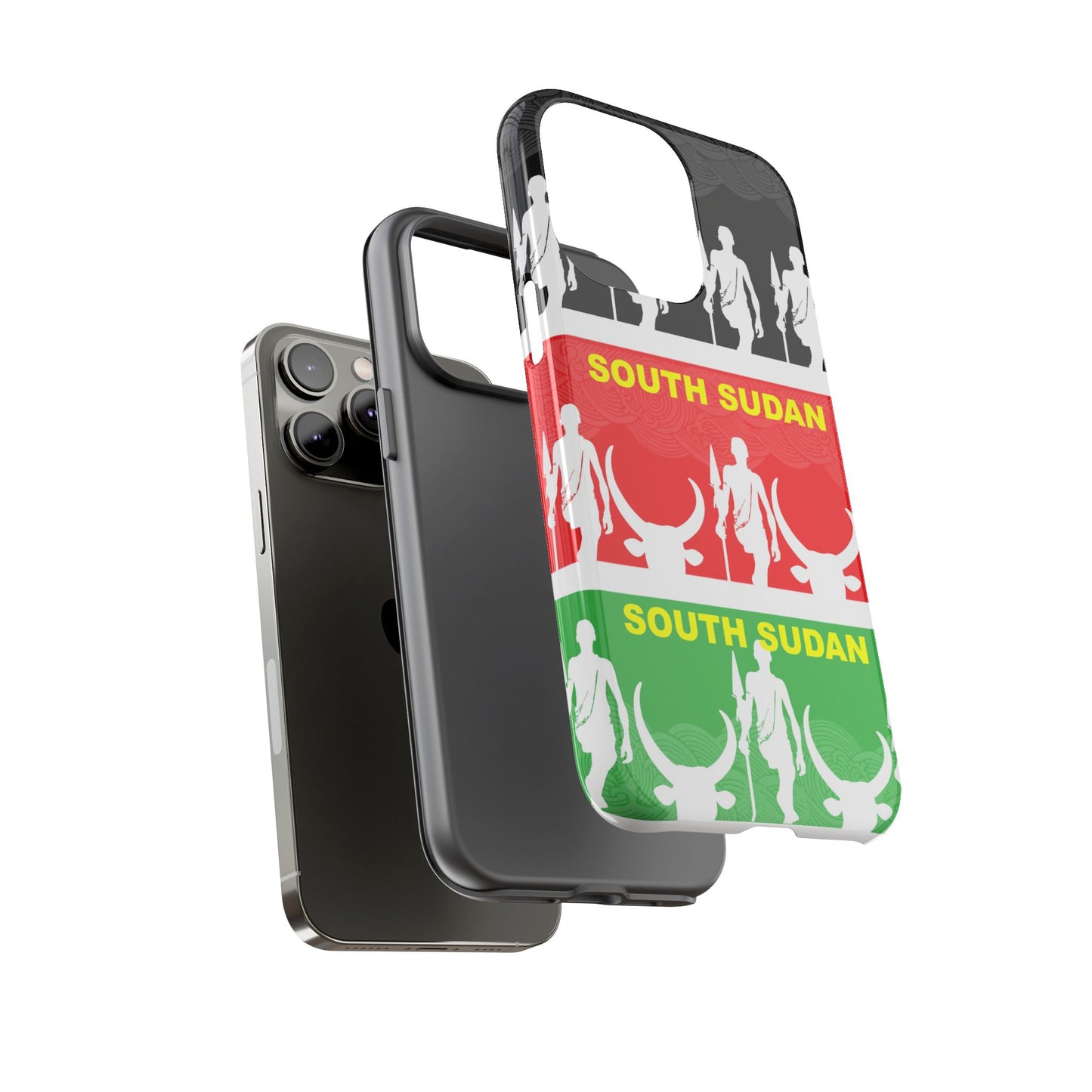 South Sudan Flag Phone Case, Tough Cases for Souvenirs, African Culture Gifts, Unique Phone Accessories, Travel Memento