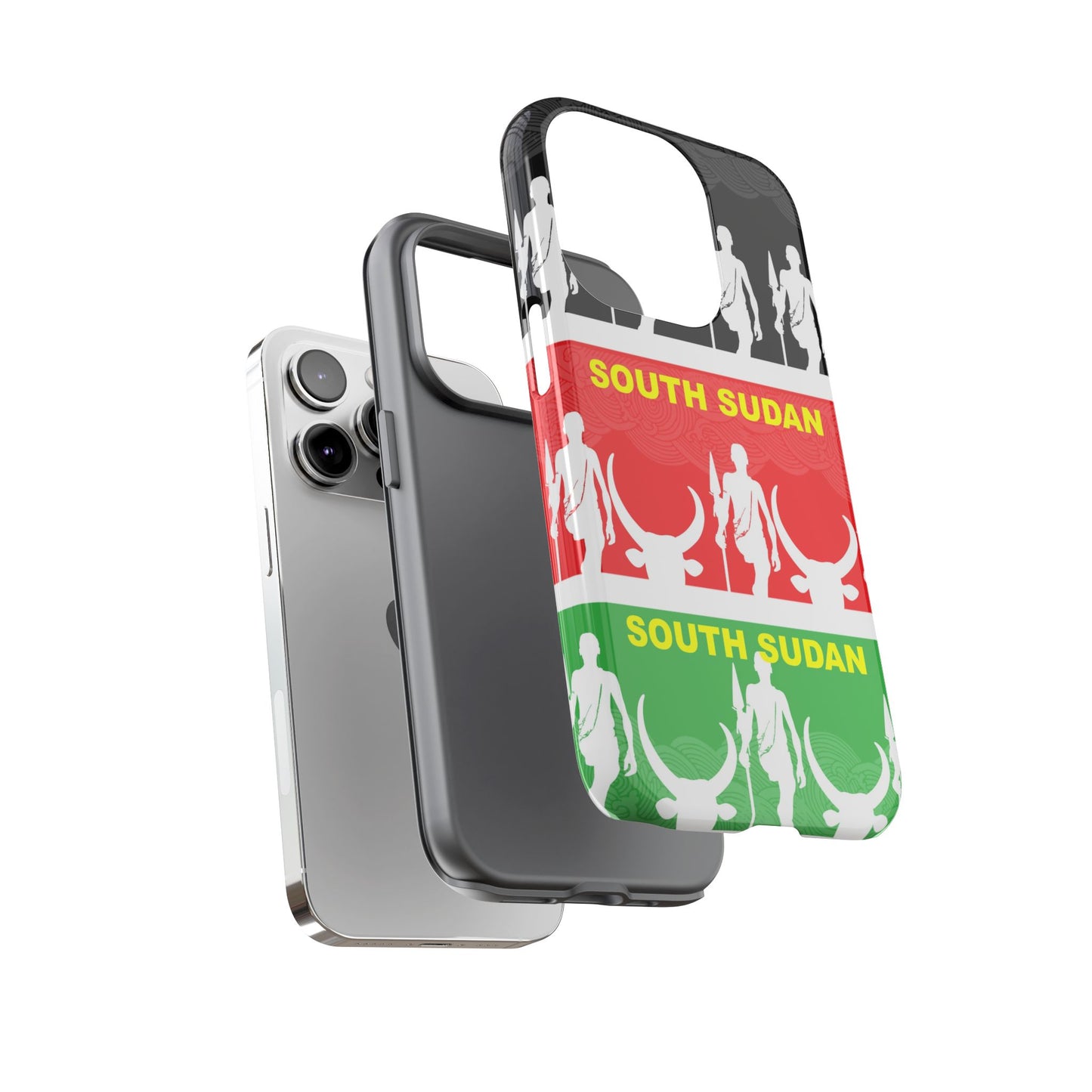 South Sudan Flag Phone Case, Tough Cases for Souvenirs, African Culture Gifts, Unique Phone Accessories, Travel Memento