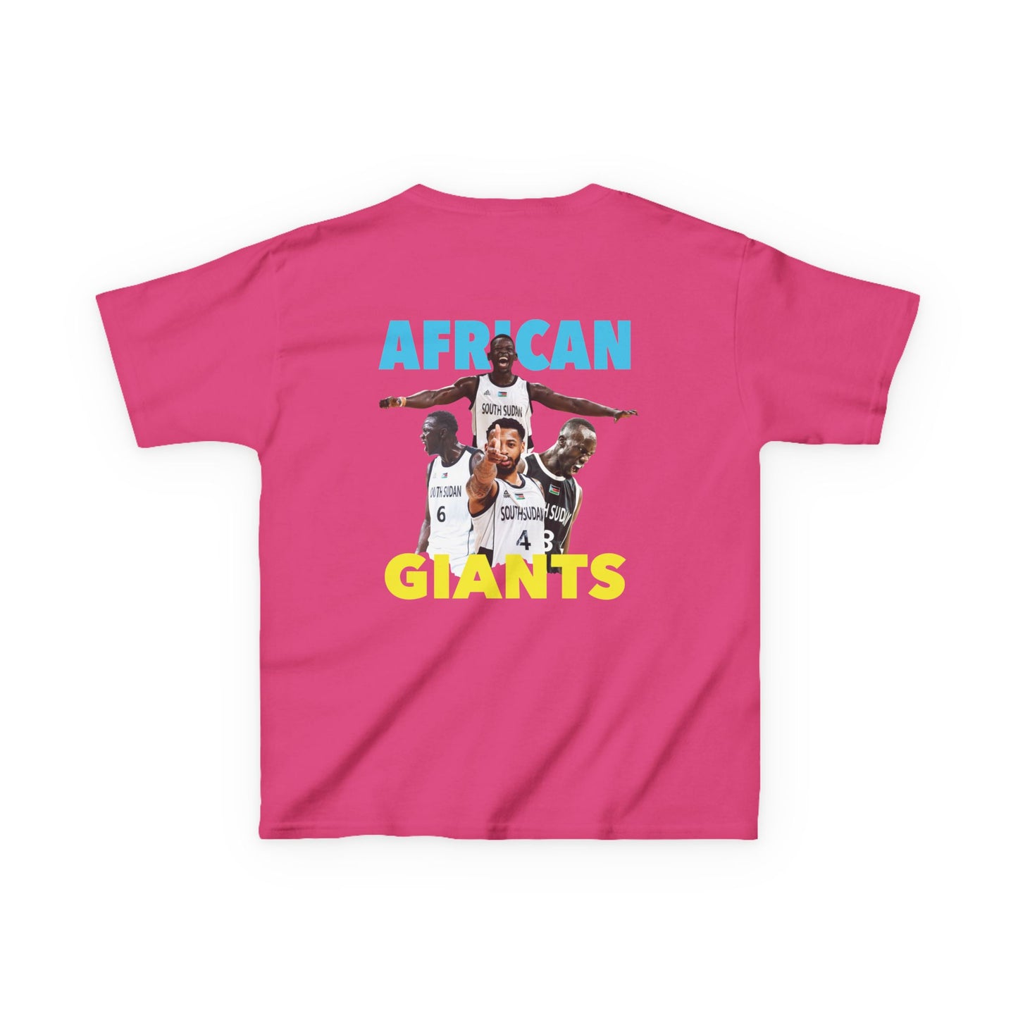 Kids Cotton Tee | African Giants Design, Youth T-Shirt, Sports Apparel, Birthday Gift, Basketball Fanwear, Fun Casual Tee