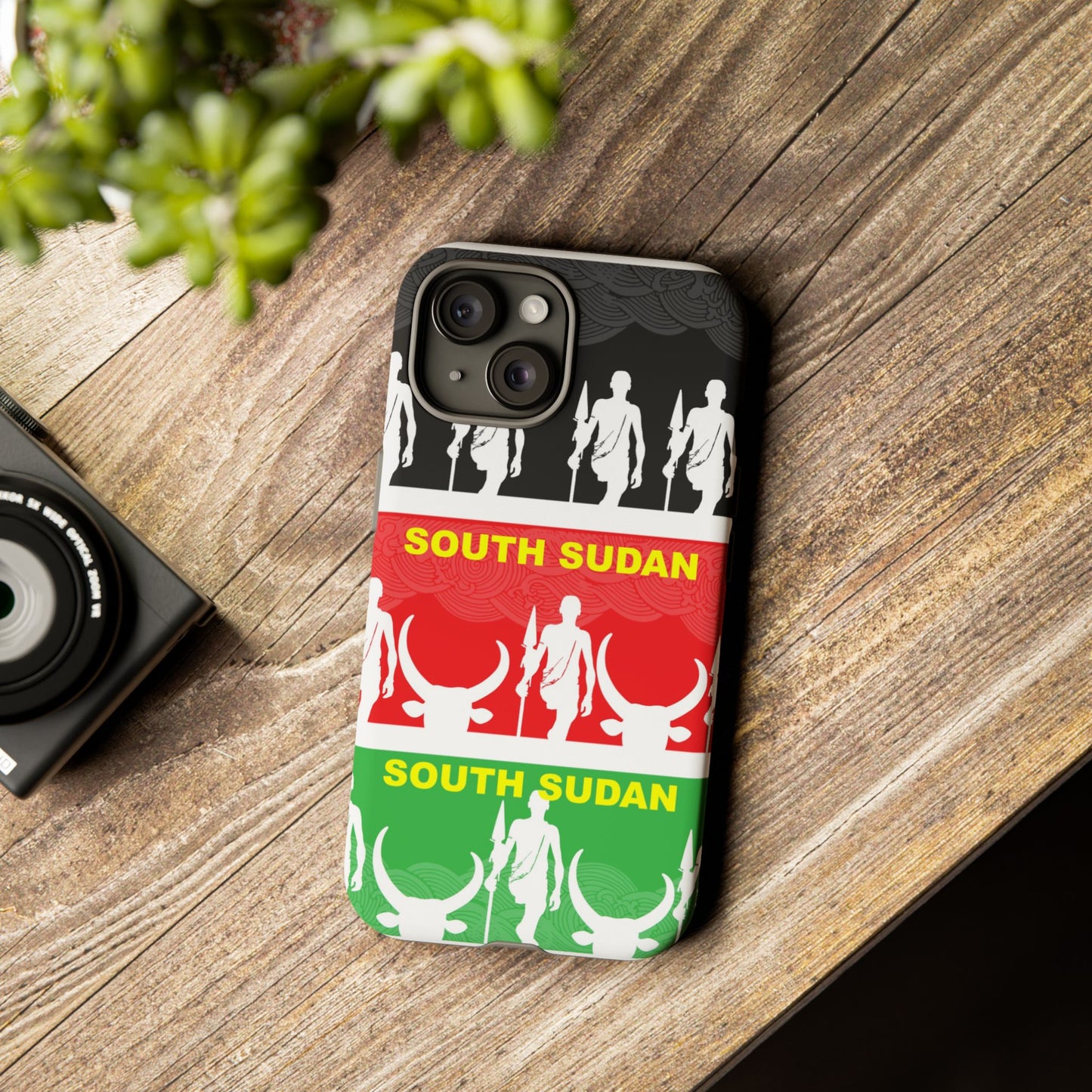 South Sudan Flag Phone Case, Tough Cases for Souvenirs, African Culture Gifts, Unique Phone Accessories, Travel Memento