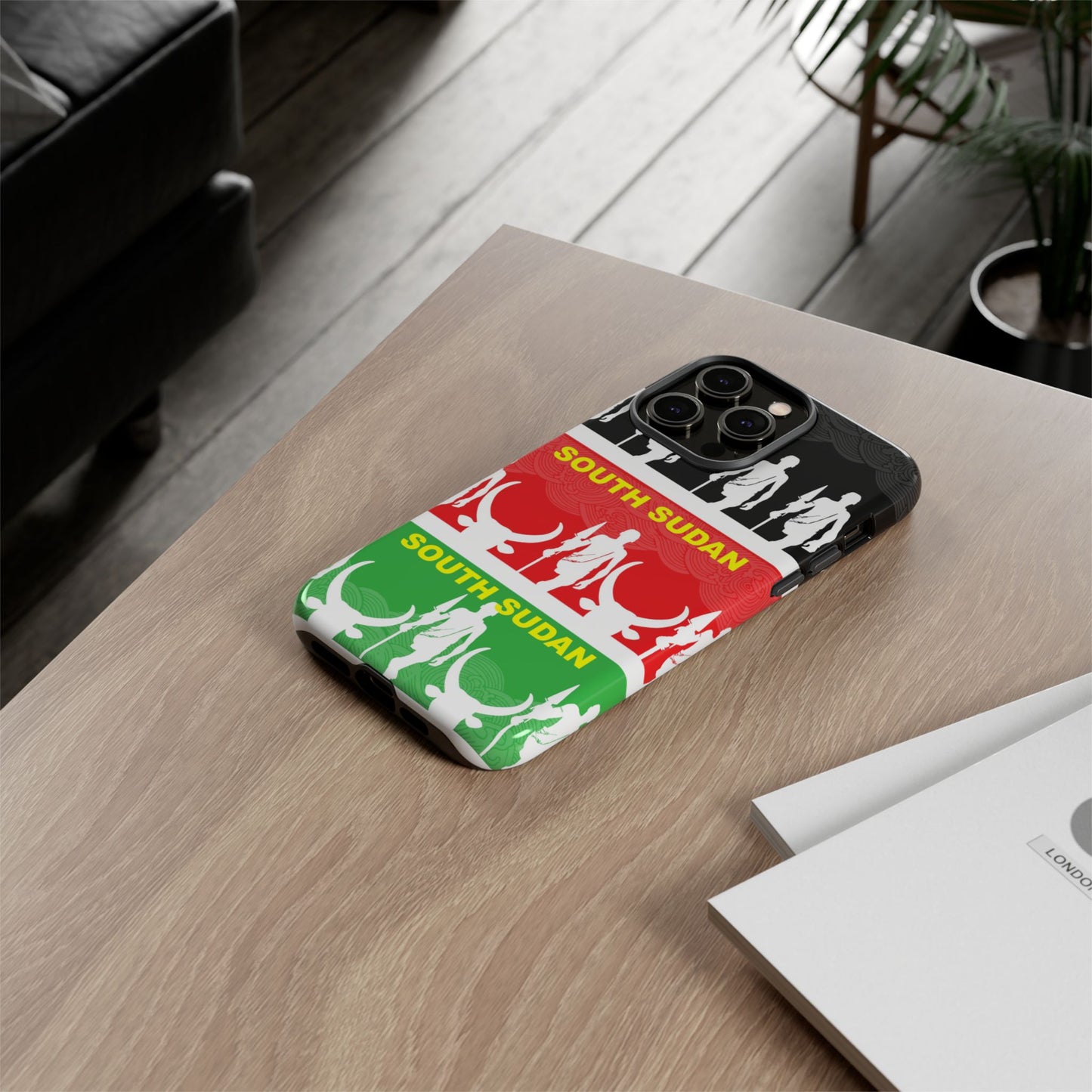 South Sudan Flag Phone Case, Tough Cases for Souvenirs, African Culture Gifts, Unique Phone Accessories, Travel Memento
