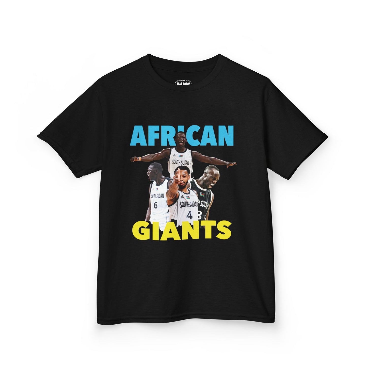 Kids Cotton Tee | African Giants Design, Youth T-Shirt, Sports Apparel, Birthday Gift, Basketball Fanwear, Fun Casual Tee