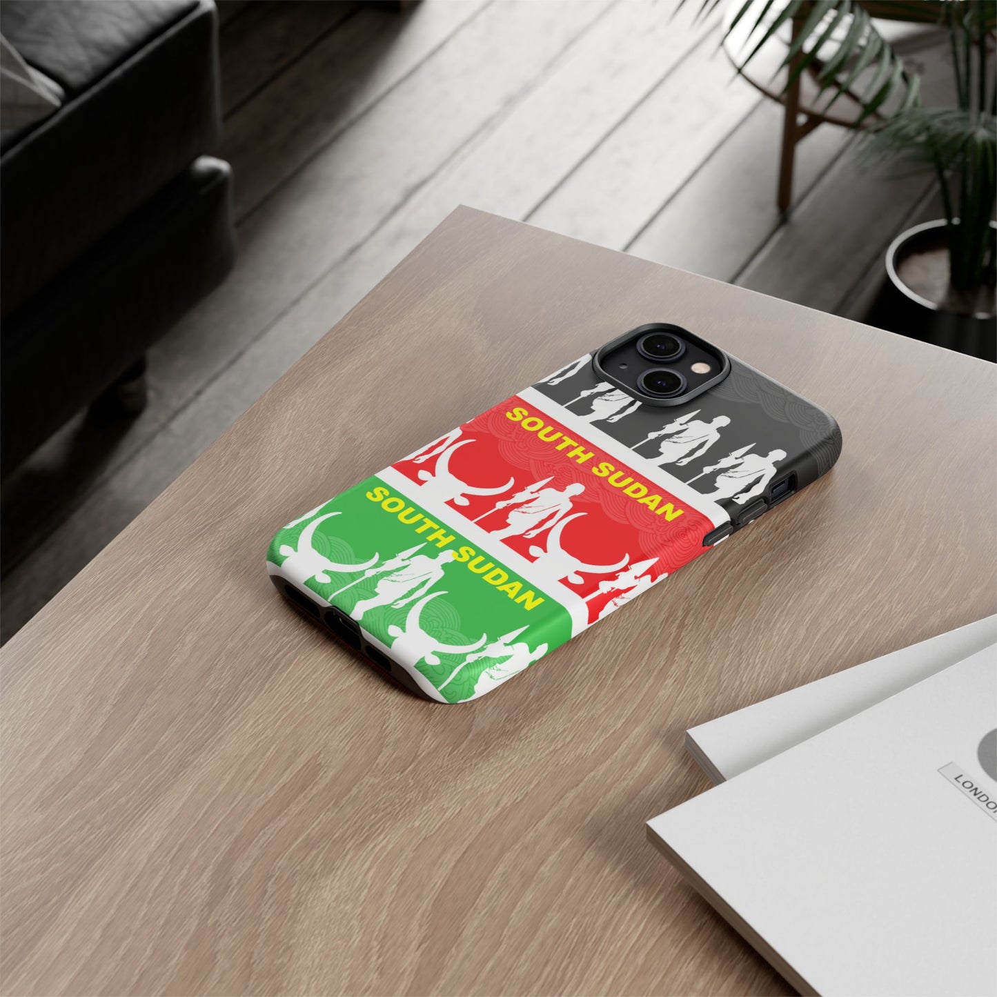 South Sudan Flag Phone Case, Tough Cases for Souvenirs, African Culture Gifts, Unique Phone Accessories, Travel Memento