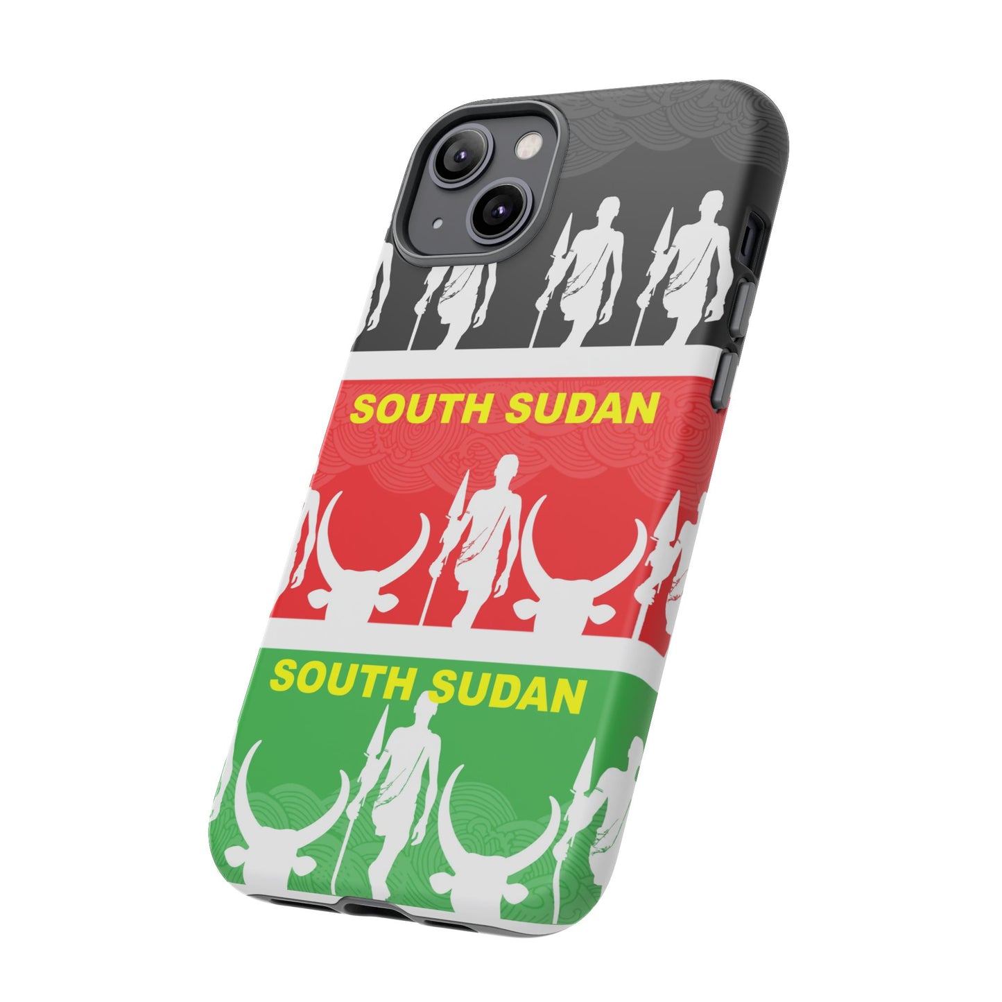 South Sudan Flag Phone Case, Tough Cases for Souvenirs, African Culture Gifts, Unique Phone Accessories, Travel Memento